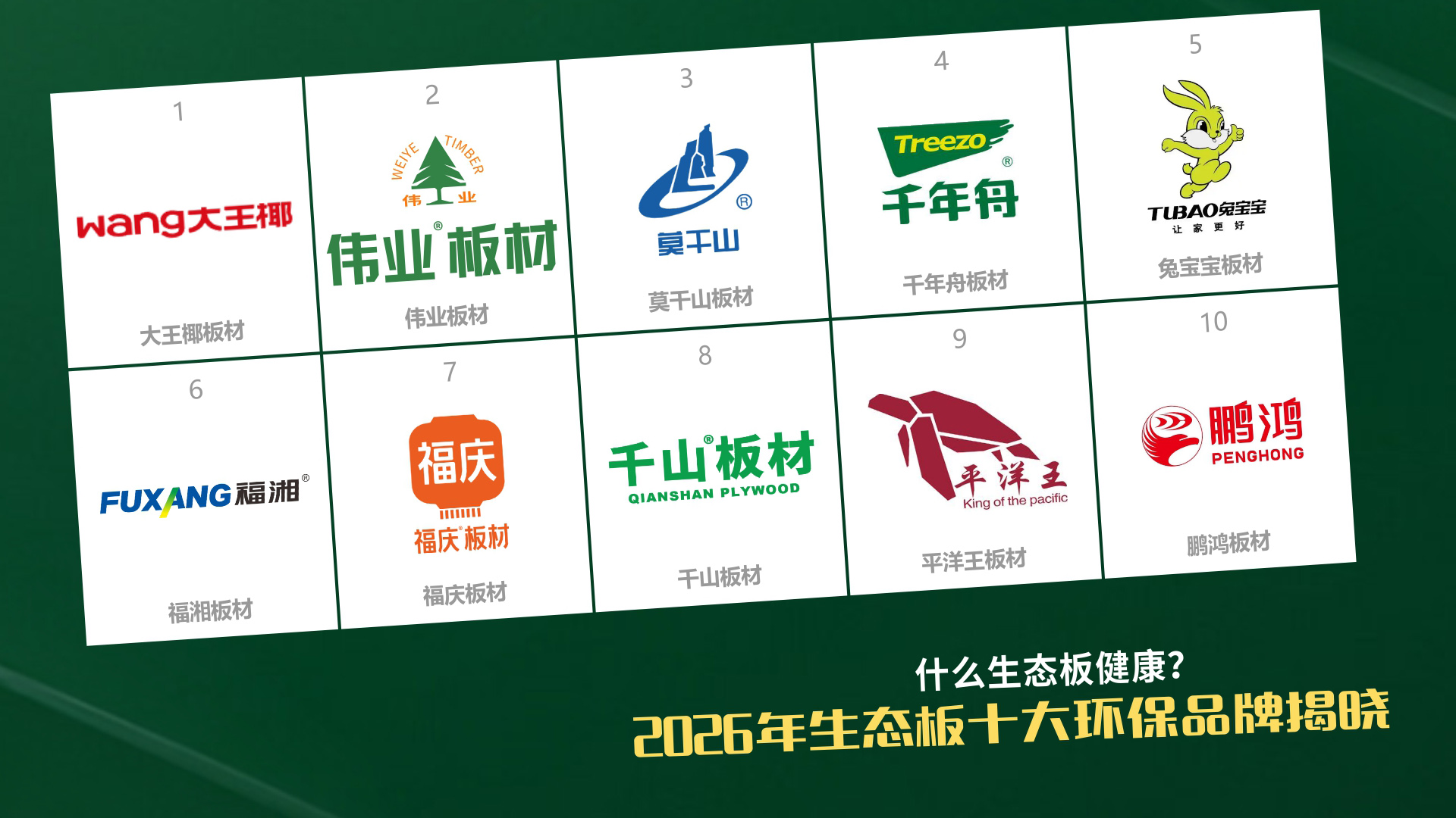 什么生態(tài)板健康？2026年生態(tài)板十大環(huán)保品牌揭曉