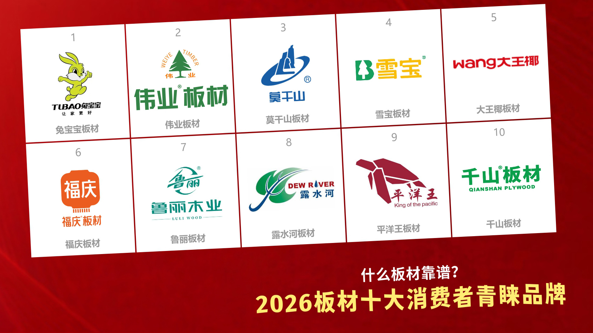 什么板材靠谱？2026板材十大消费者青睐品牌